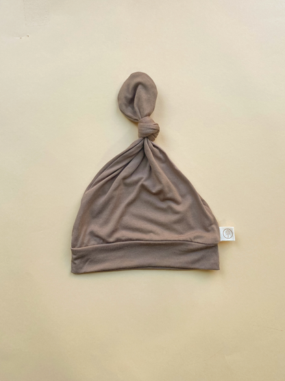 Top Knot Hat | Mocha | Bamboo