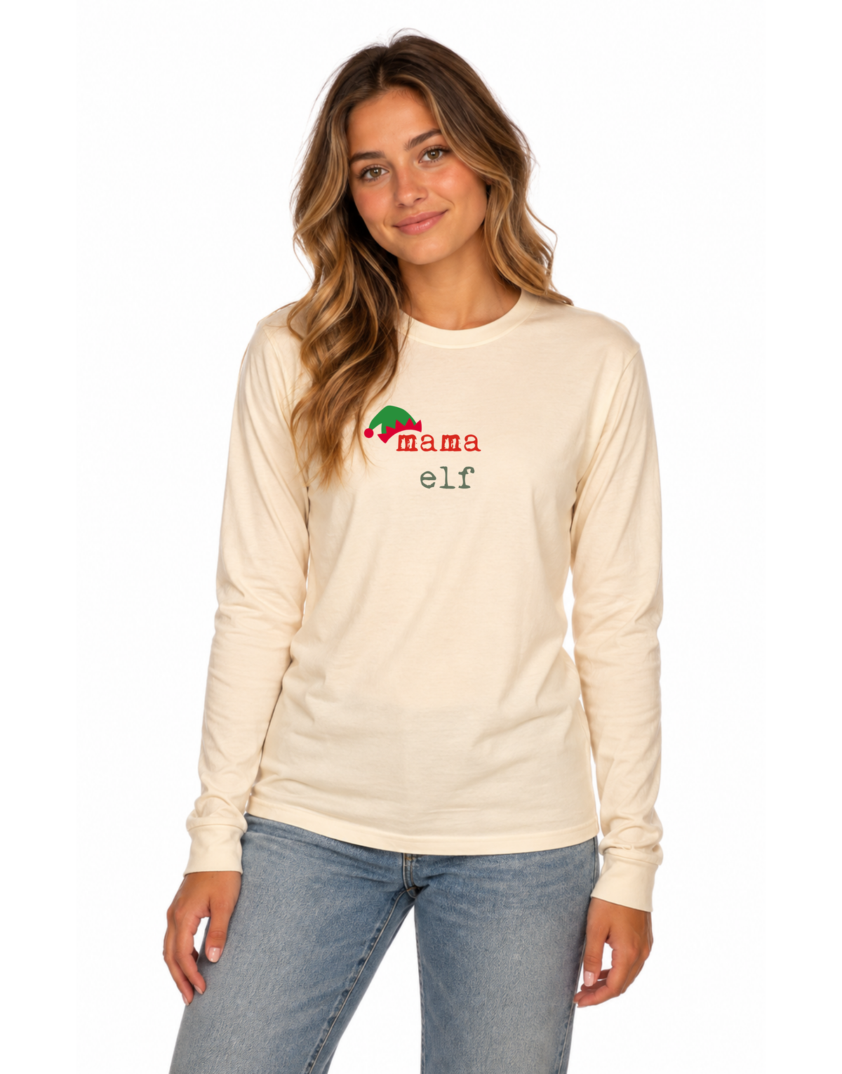 PREORDER Mama Elf Organic Cotton Long Sleeve Adult Tee