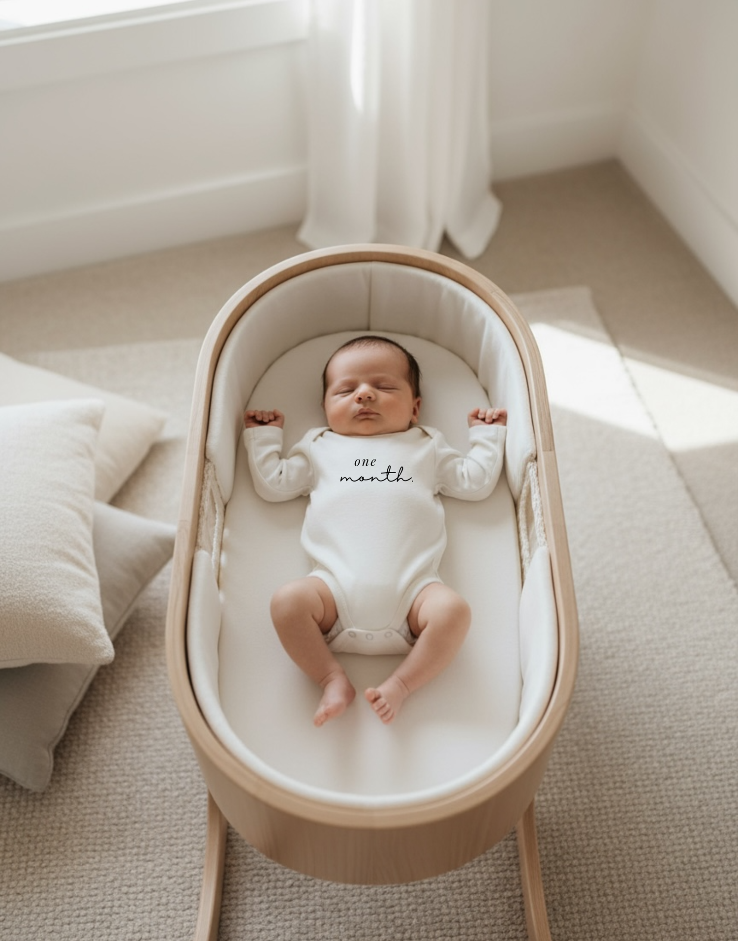 Monthly Milestones Organic Baby Bodysuit Long Sleeve