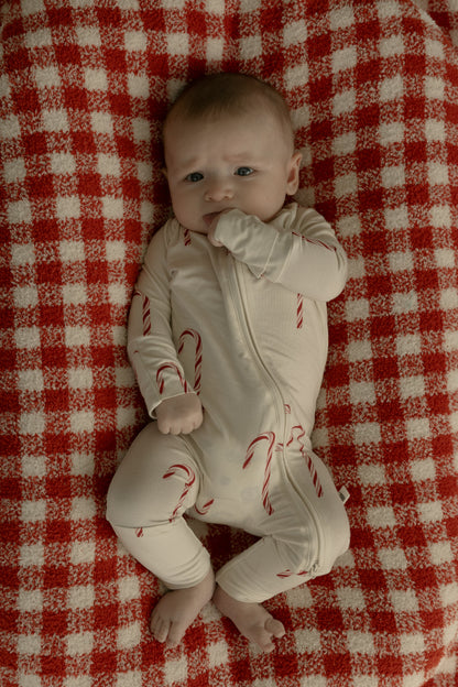 Bamboo Zip Pajamas | Candy Cane