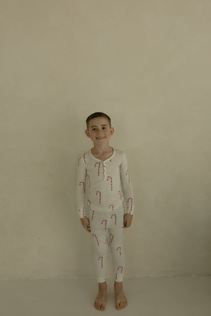 Bamboo Two Piece Pajamas | Candy Cane