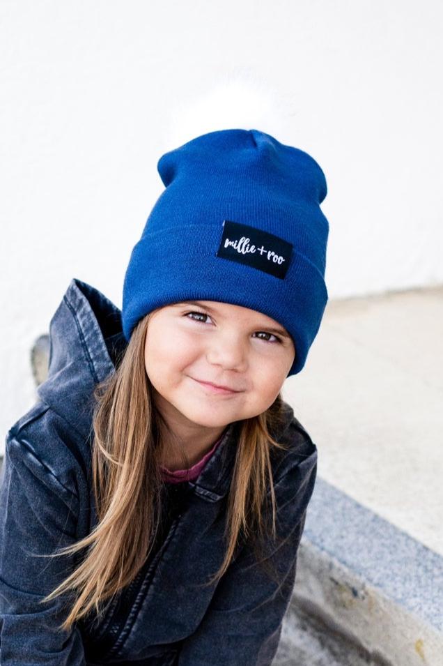 BAMBOO CUFF BEANIE- Navy