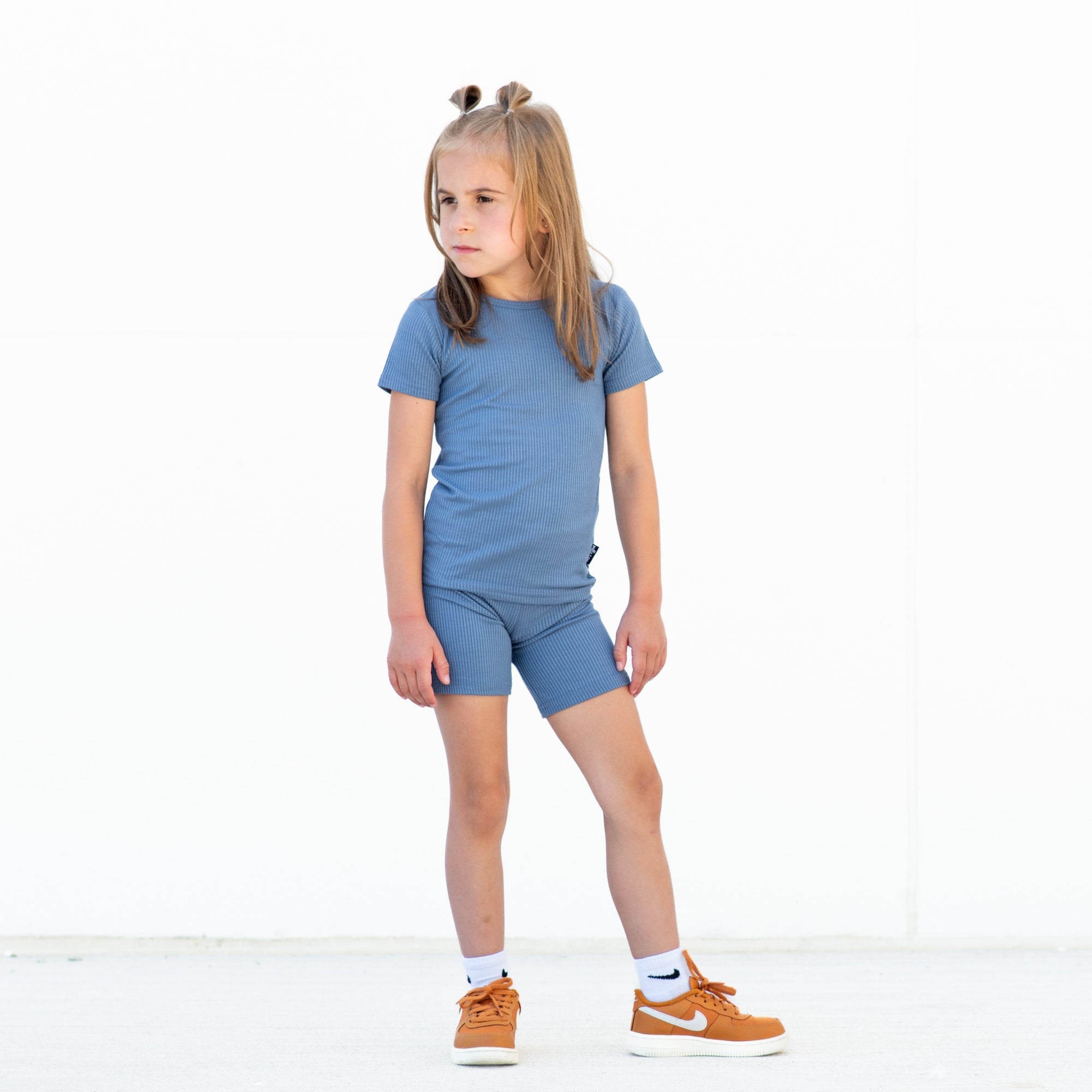 TWO PIECE SHORTIE SET- Arctic Ribbed