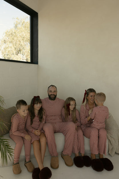 Bamboo Two Piece Pajamas | Red Gingham