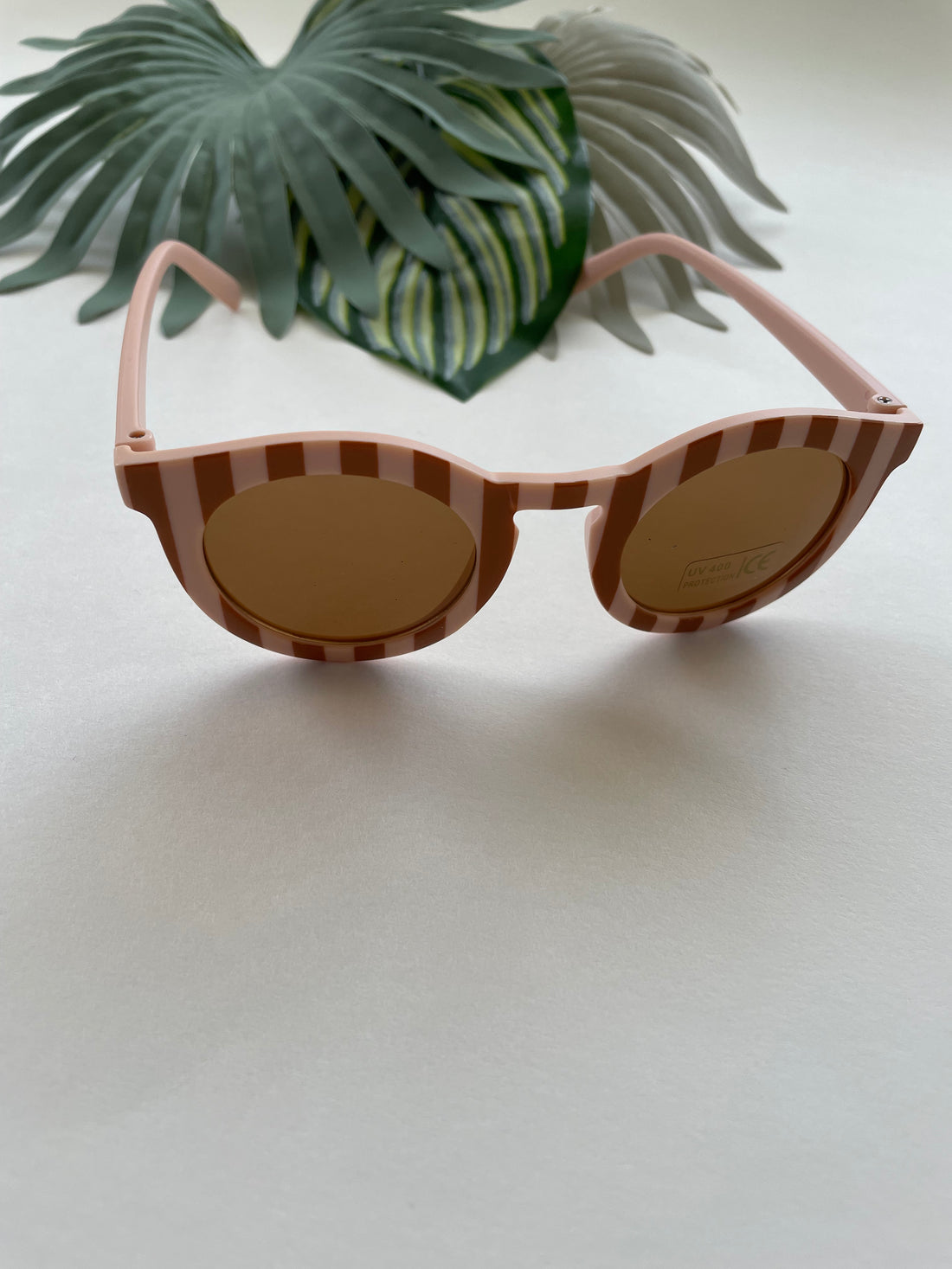 Striped Sunglasses - Pink + Fawn