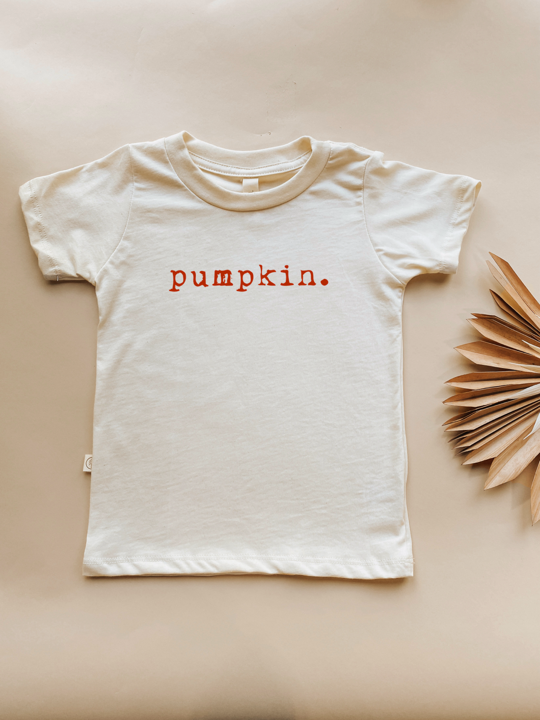 Toddler Crew Neck Tee | Pumpkin | Organic Cotton