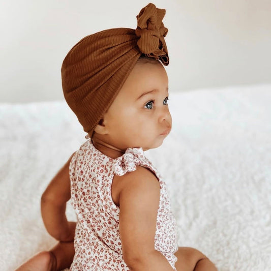 Juni | Cognac | Brushed Rib Headwrap
