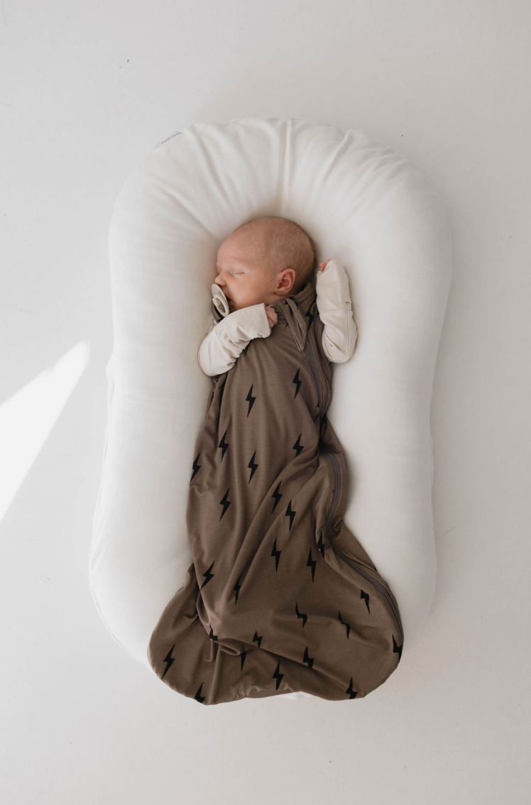Bamboo Sleep Sack | Brown &amp; Black Lightning Bolt