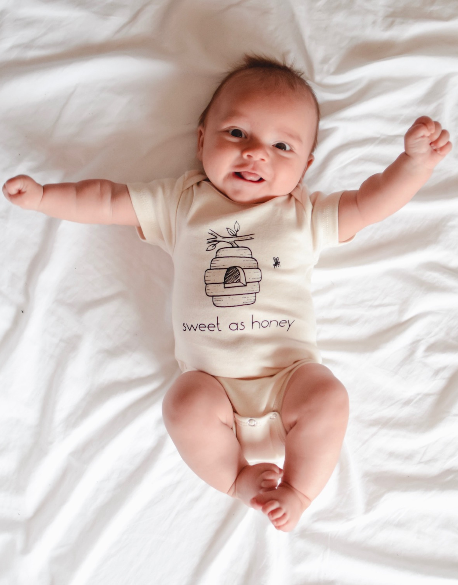 Sweet as Honey Organic Baby Bodysuit