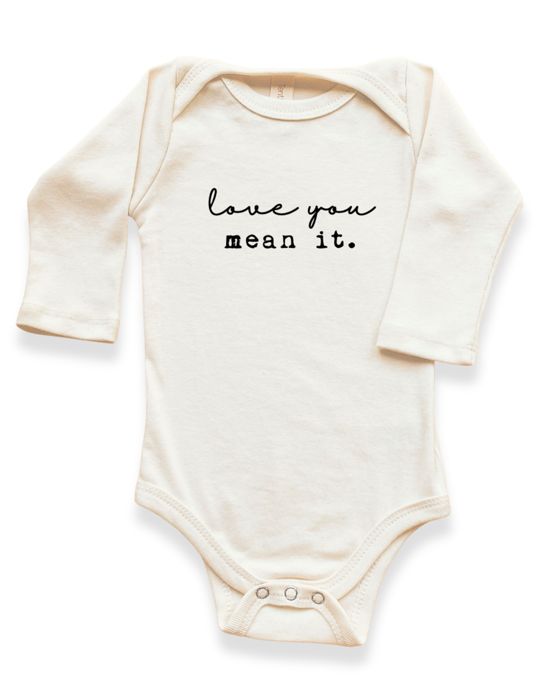 Love You Mean It Organic Baby Bodysuit Long Sleeve