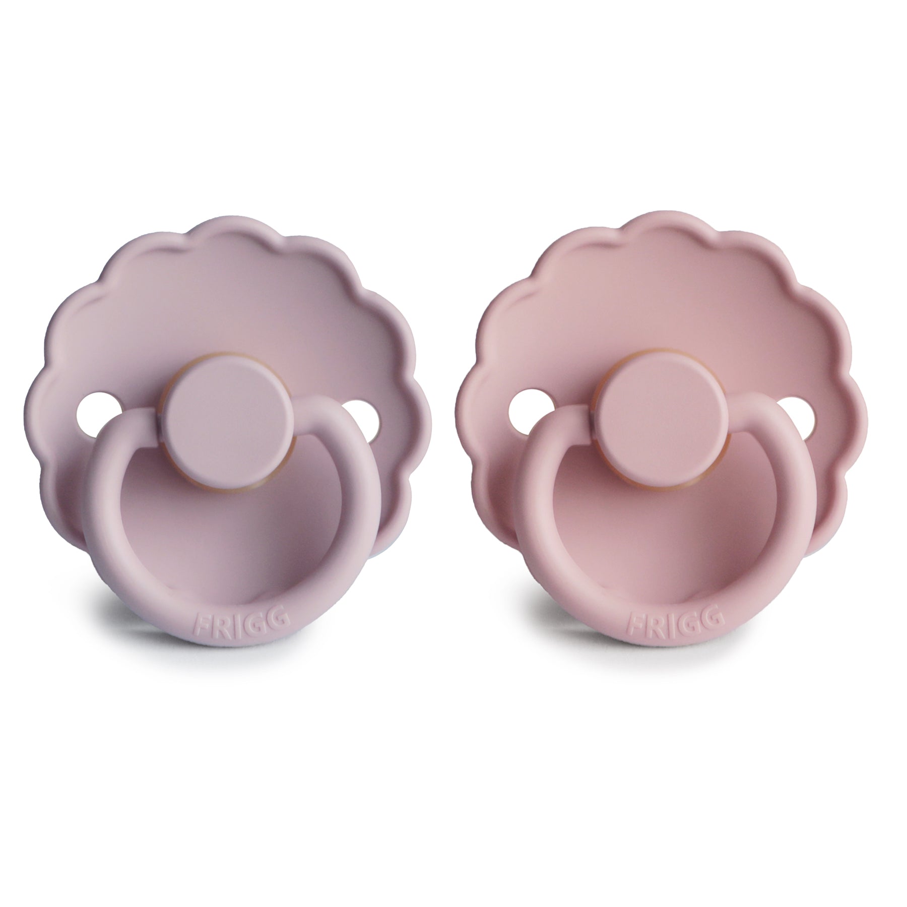 FRIGG Daisy Natural Rubber Pacifier 2 - Pack - Tenth &amp; Pine - FRIGG PACIFIERS - 6 - 18 months - Pink Cream/Poppy