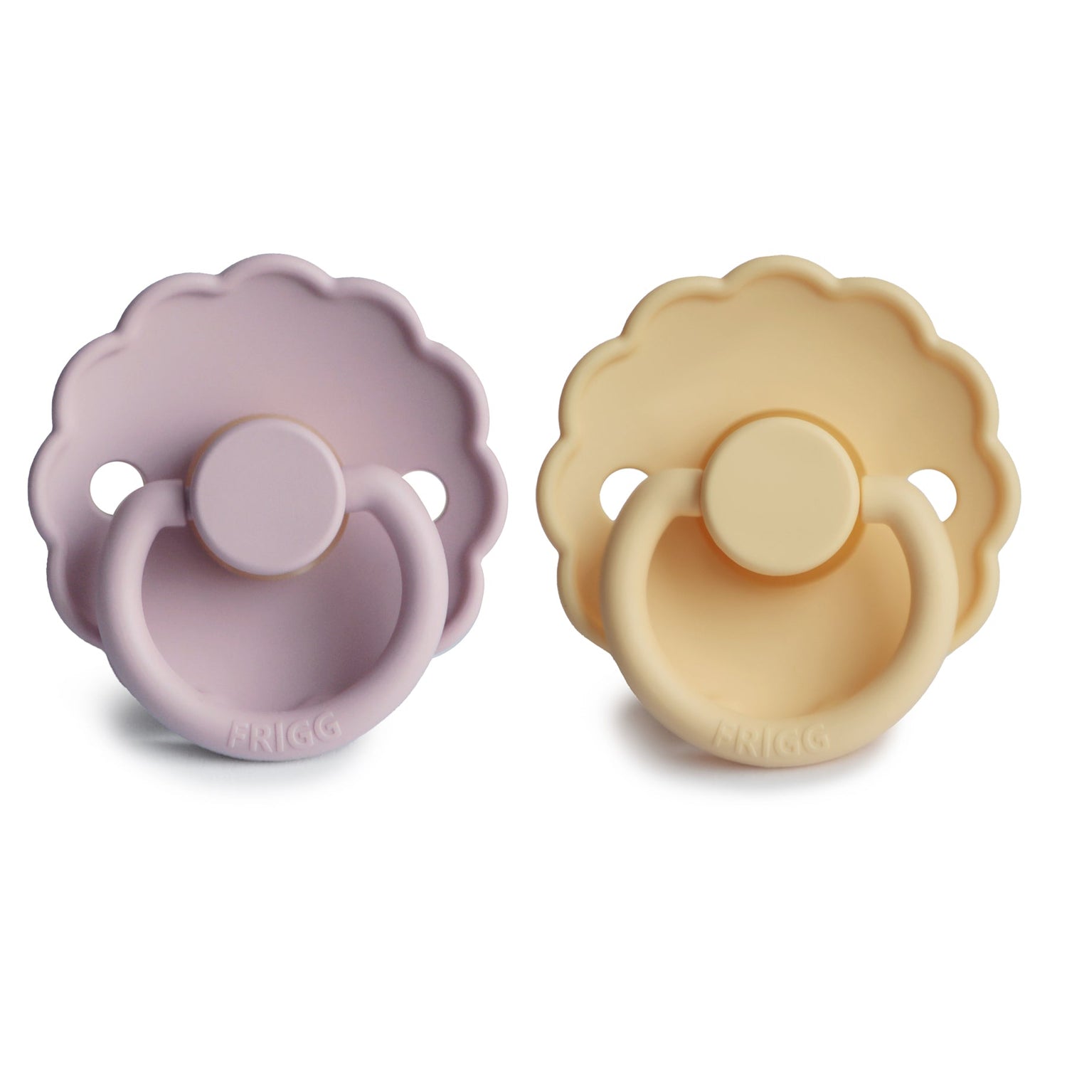 FRIGG Daisy Natural Rubber Pacifier 2 - Pack - Tenth &amp; Pine - FRIGG PACIFIERS - 6 - 18 months - Pink Cream/Poppy