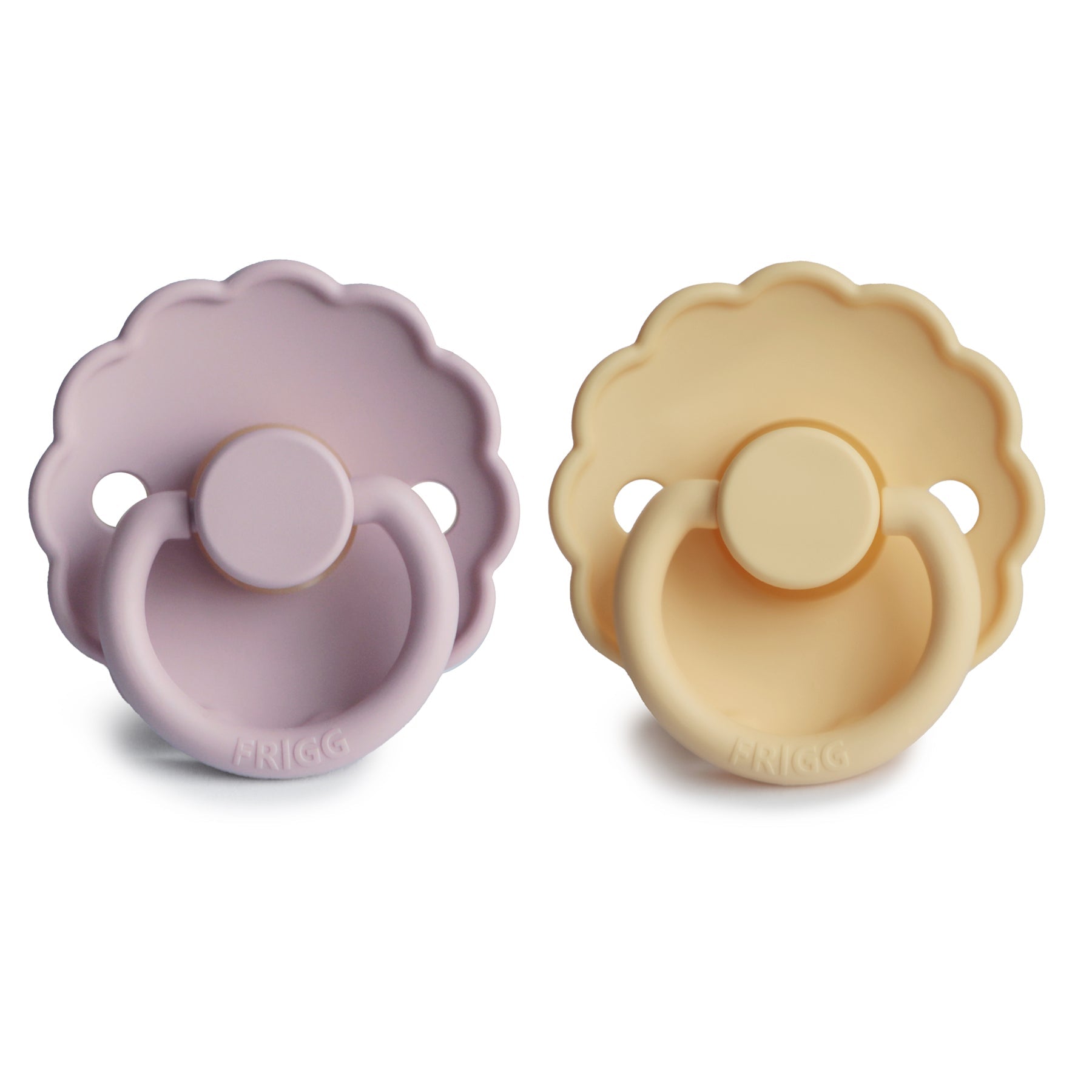 FRIGG Daisy Natural Rubber Pacifier 2 - Pack - Tenth &amp; Pine - FRIGG PACIFIERS - 6 - 18 months - Pink Cream/Poppy