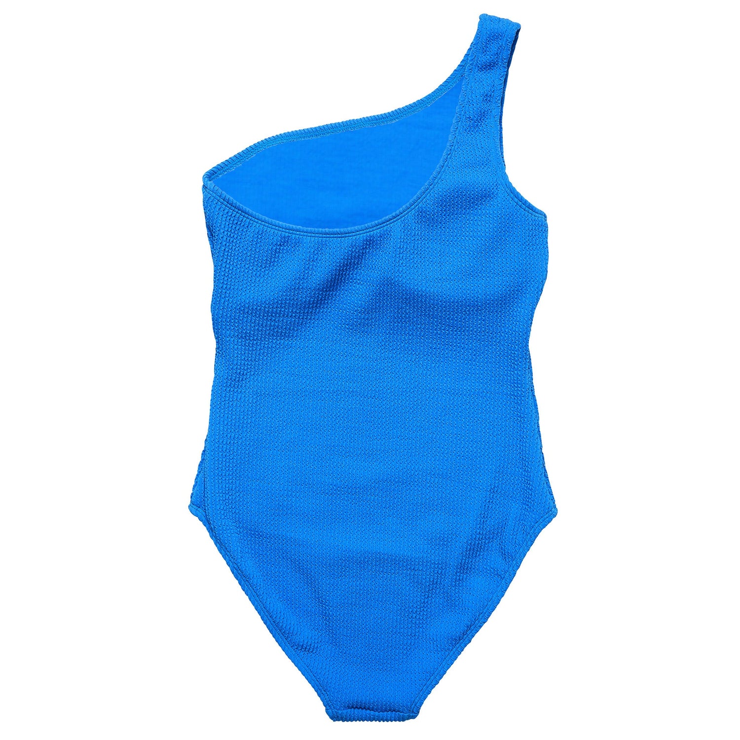Womens Marine Blue One Shoulder Swimsuit