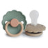 FRIGG Daisy Silicone Pacifier 2 - Pack - Tenth & Pine - FRIGG PACIFIERS - 0 - 6 months - Willow/Croissant