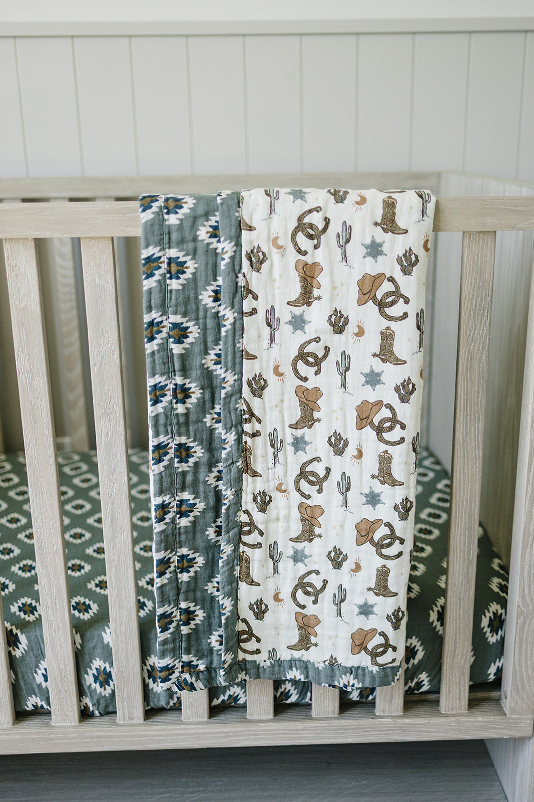 Southwest Aztec + Outlaw Cowboy Muslin Quilt