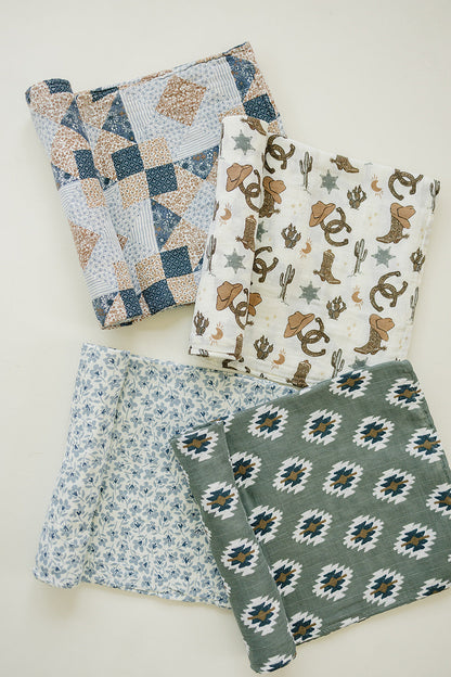 Southwest Aztec Muslin Swaddle Blanket