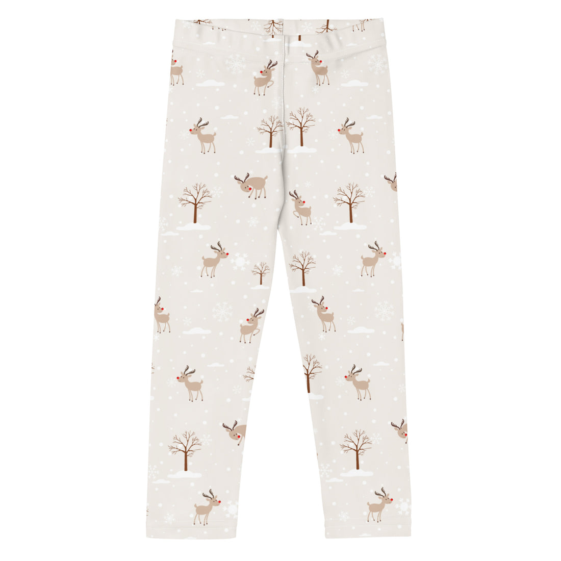 winter reindeer kids leggings