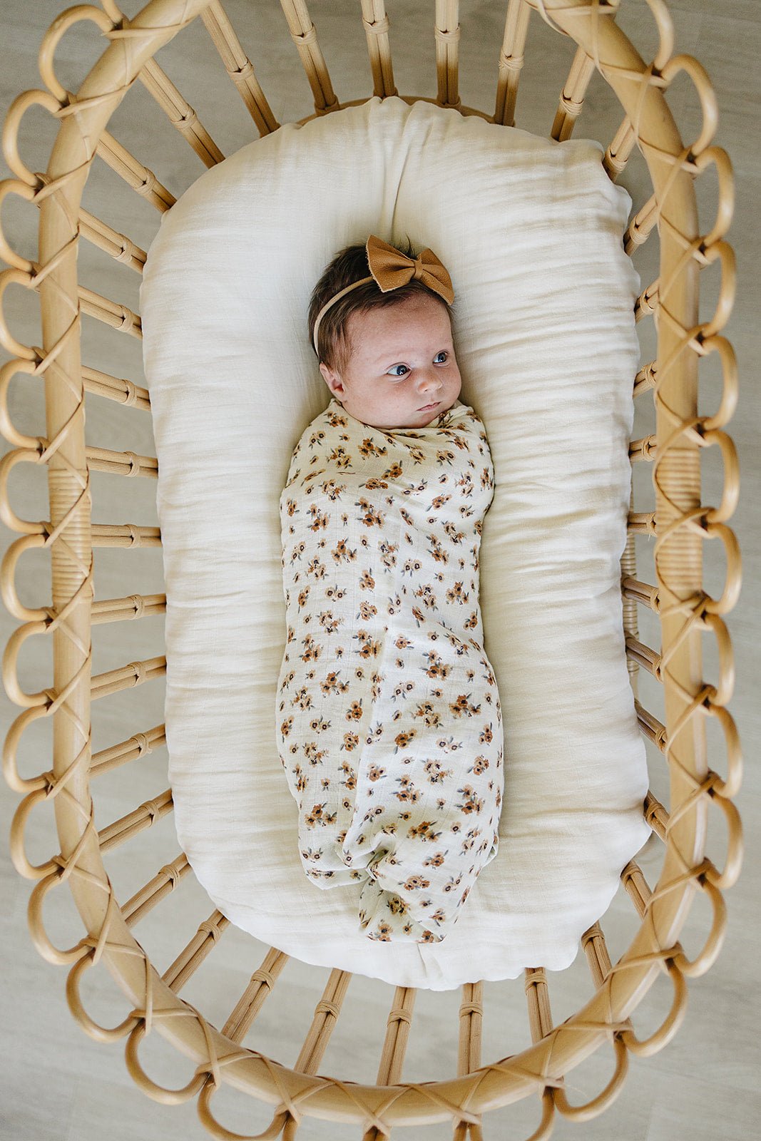 Autumn Bloom Muslin Swaddle Blanket - Tenth &amp; Pine - 