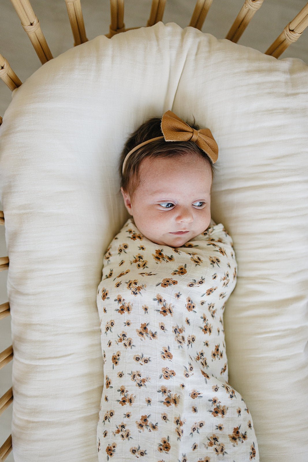 Autumn Bloom Muslin Swaddle Blanket - Tenth &amp; Pine - 
