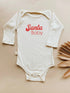 Baby Santa Baby Graphic Long Sleeve Organic Bodysuit - Tenth & Pine - Long Sleeve Onesie - 0 - 3M