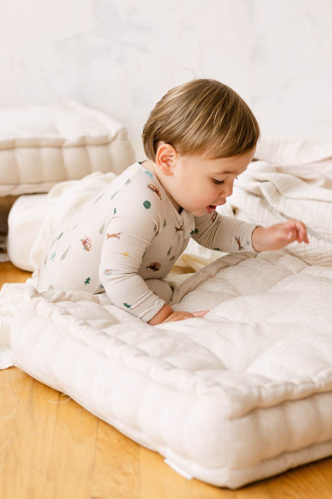 Modal Convertible Footy Pajamas in Camping