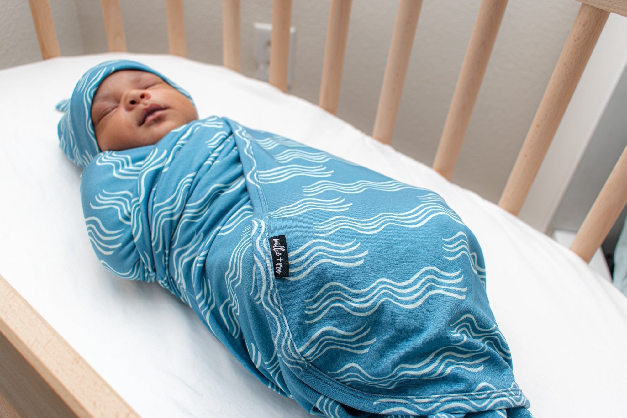 BAMBOO BLANKET - Waves - Tenth &amp; Pine - bamboo swaddle blanket - 