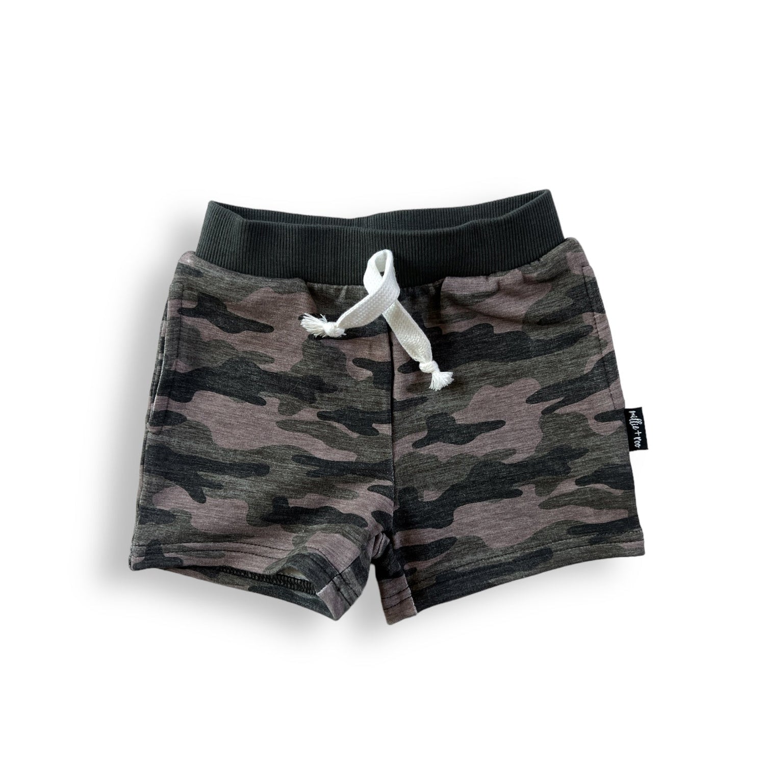 BAMBOO JOGGER SHORTS - Chris Camo - Tenth &amp; Pine - jogger shorts - 0/6M