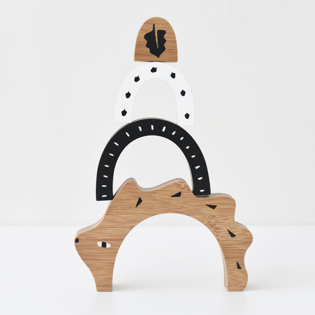 Bamboo Nesting Hedgehog Wooden Toy - Tenth & Pine - Wooden Toys -