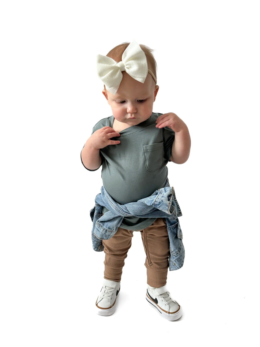 BAMBOO POCKET TEE - SPRUCE - Tenth & Pine - 3 - 6M