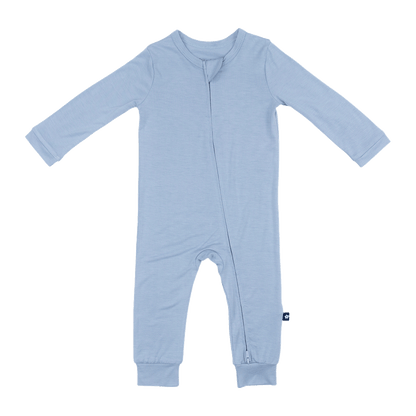 Larkspur Baby Zip Romper in Denim