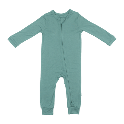 Larkspur Baby Zip Romper in Jade