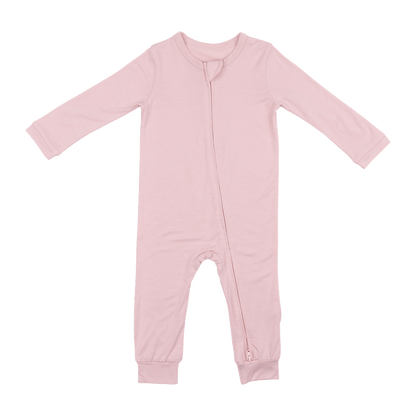 Larkspur Baby Zip Romper in Rose