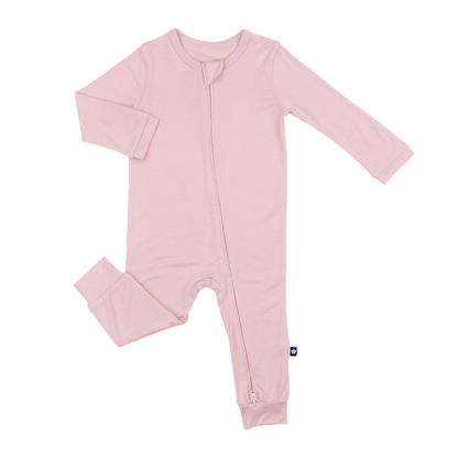 Larkspur Baby Zip Romper in Rose