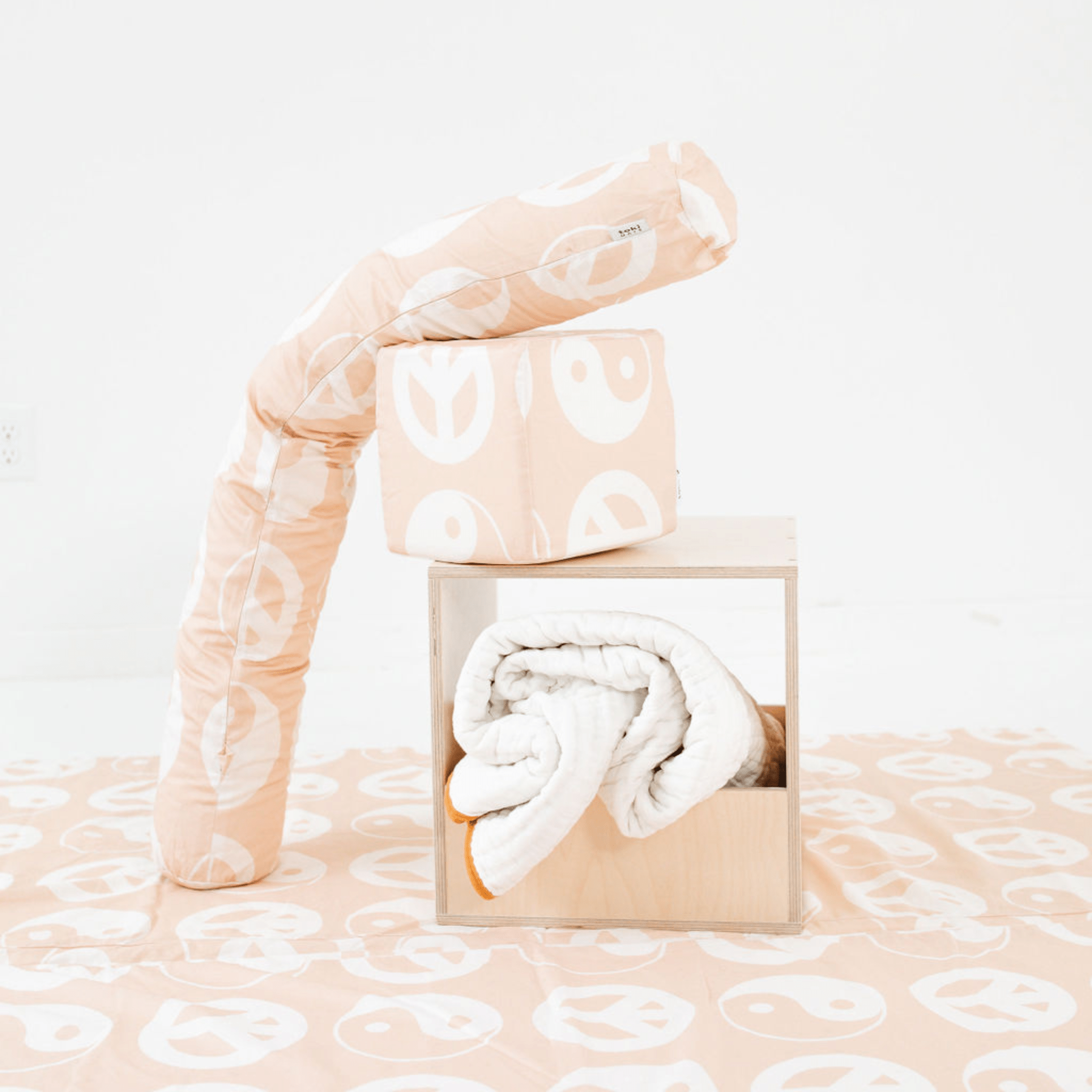 Beige Yin Yang Play Cube - Tenth &amp; Pine - Play Cube - 