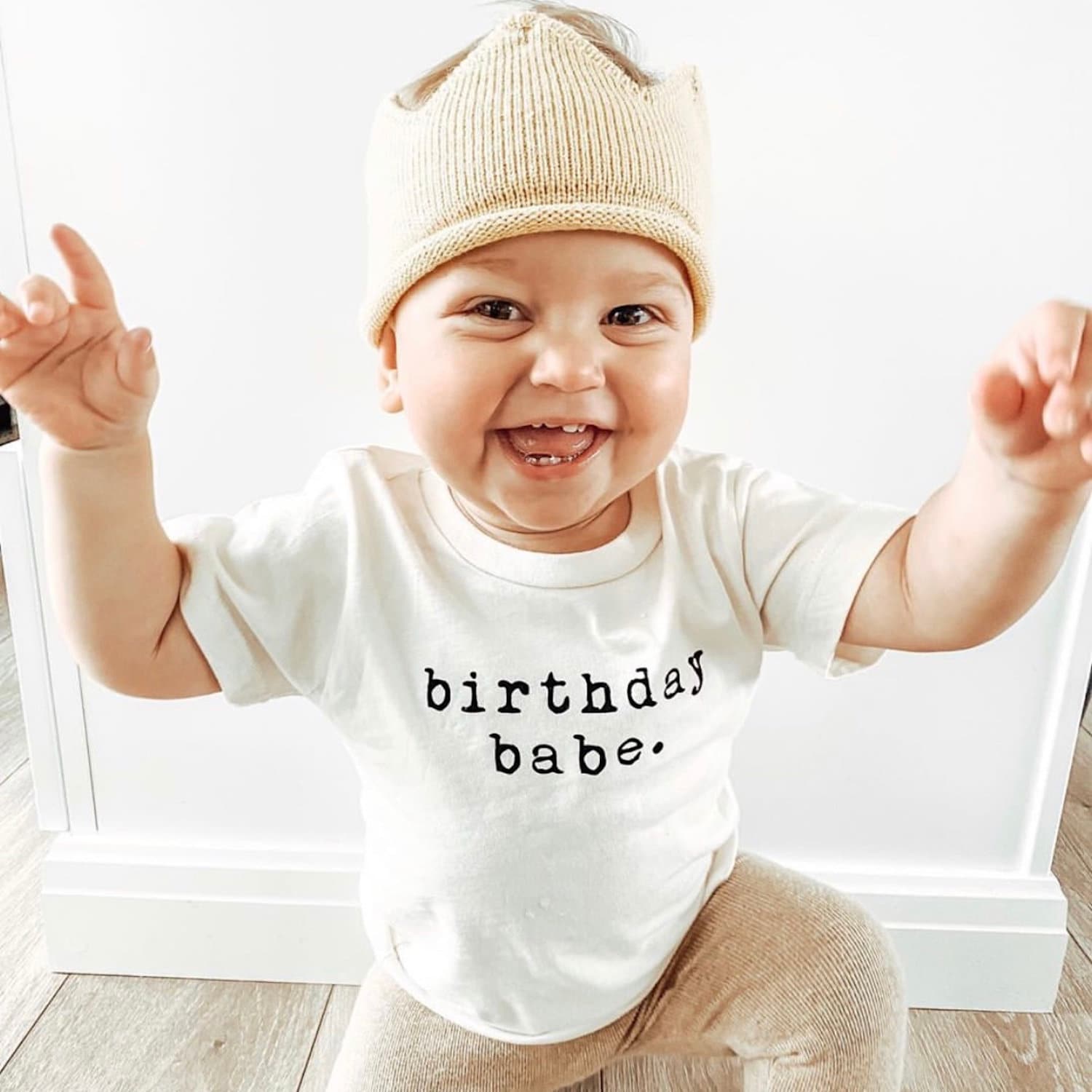 Birthday Babe, Organic, Tee, Toddler, Baby, Boy, Girl, Kids, Clothes, Outfit, Unisex, Gender Neutral, Organic Cotton, Quote, Laurel - Tenth &amp; Pine - 12 - 18 months