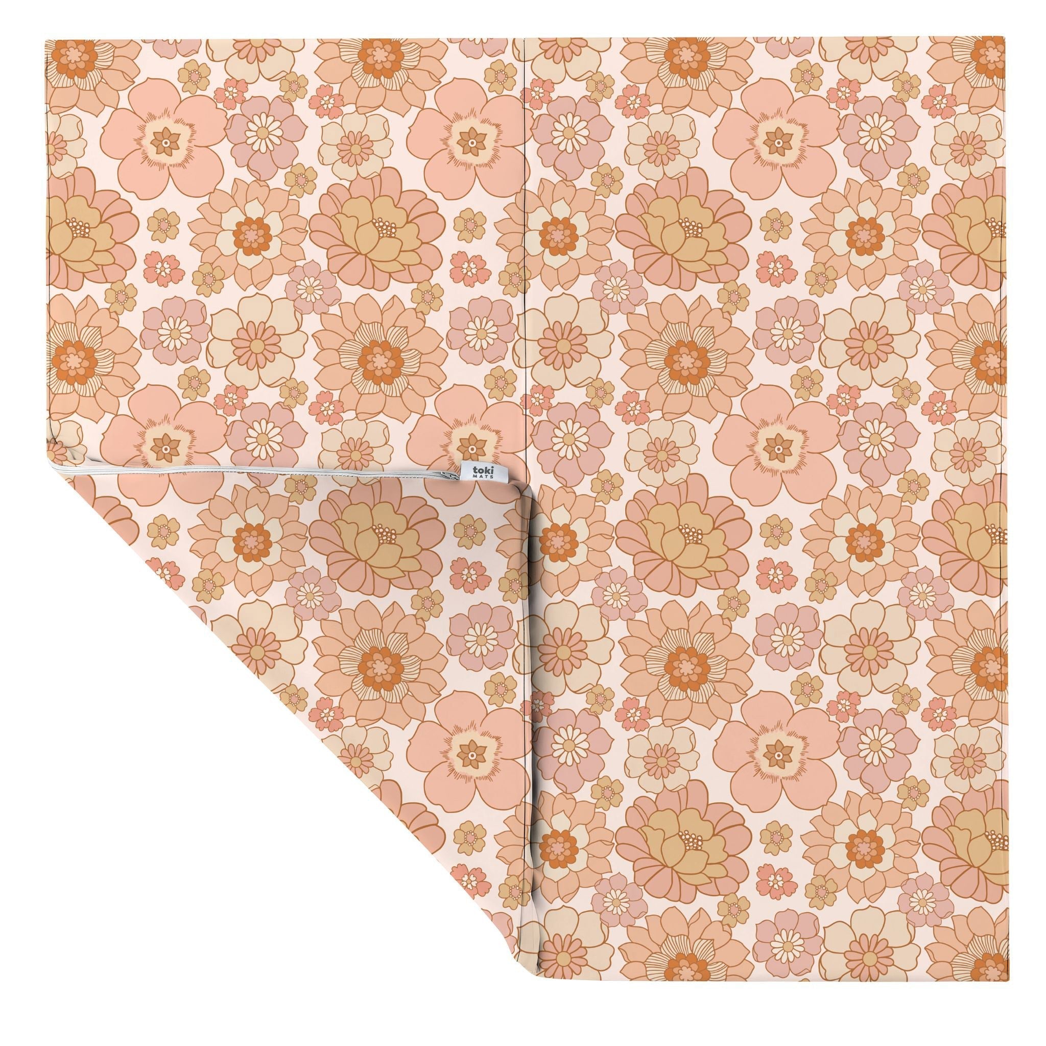 Blooms Vegan Leather Mat - Tenth &amp; Pine - Vegan Leather Padded Mat - Mega
