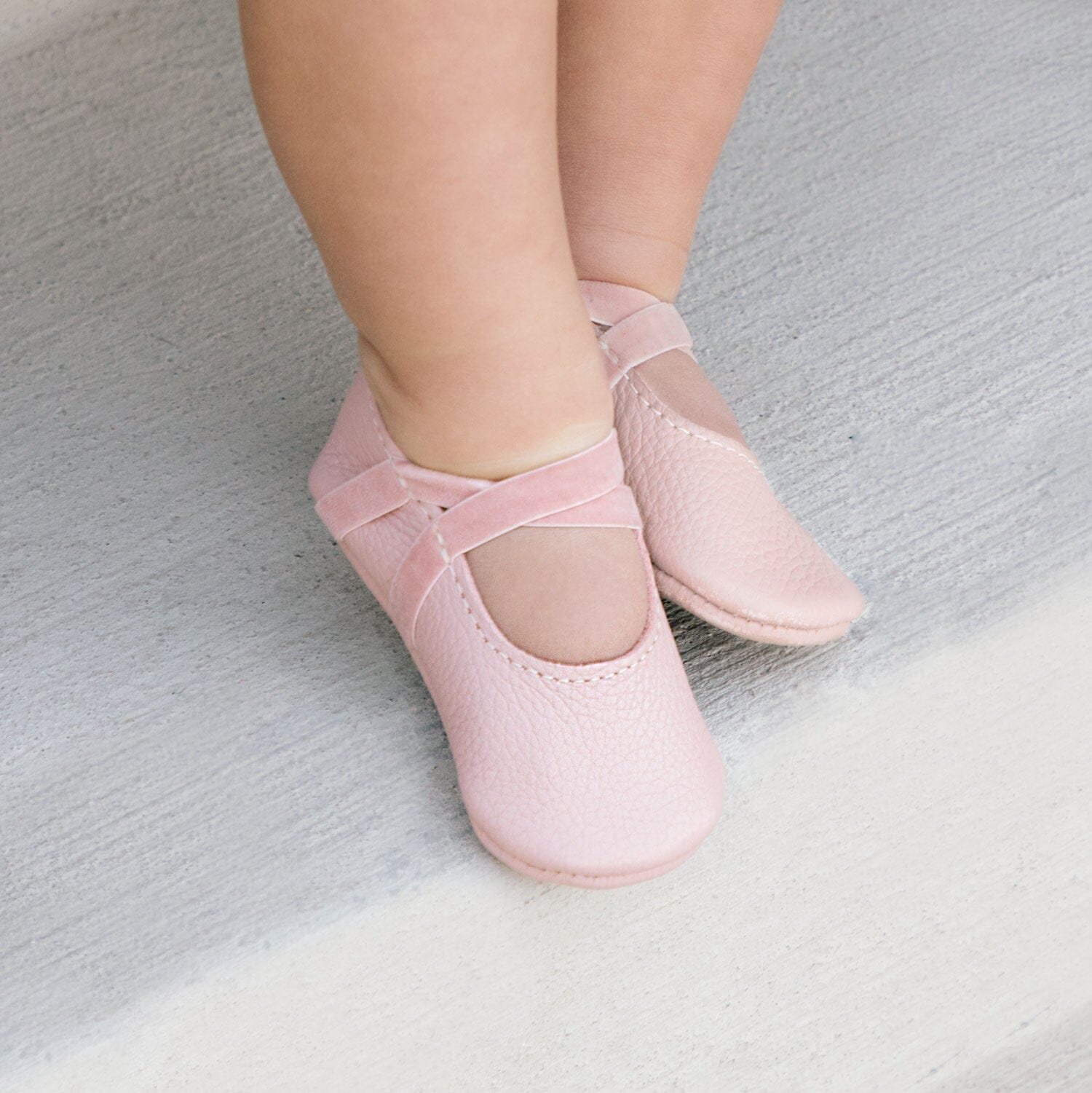 Blush Ballet Slipper Baby Shoe - Tenth &amp; Pine - Ballet Slipper - Soft Sole - 1