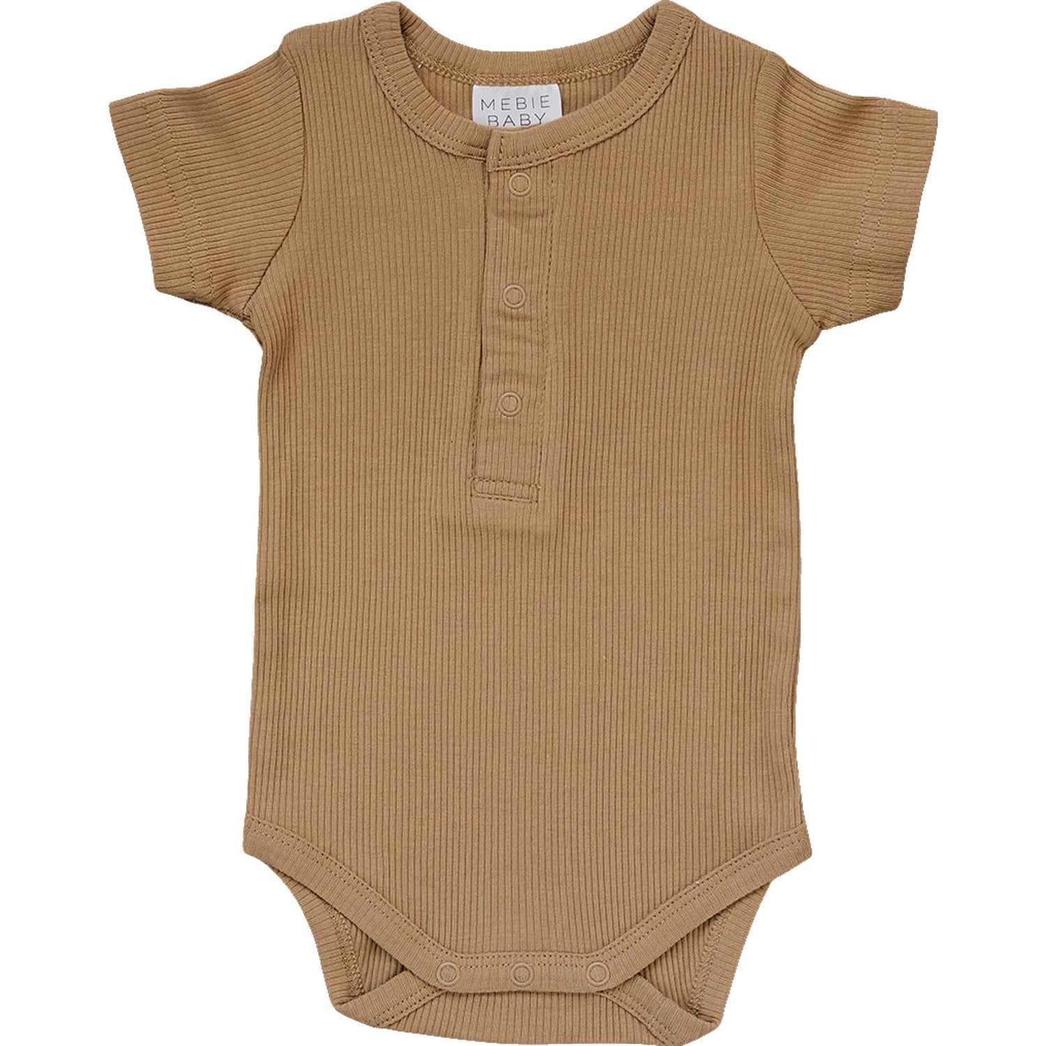 Cafe Organic Cotton Ribbed Snap Bodysuit - Tenth &amp; Pine - NB - Mebie Baby