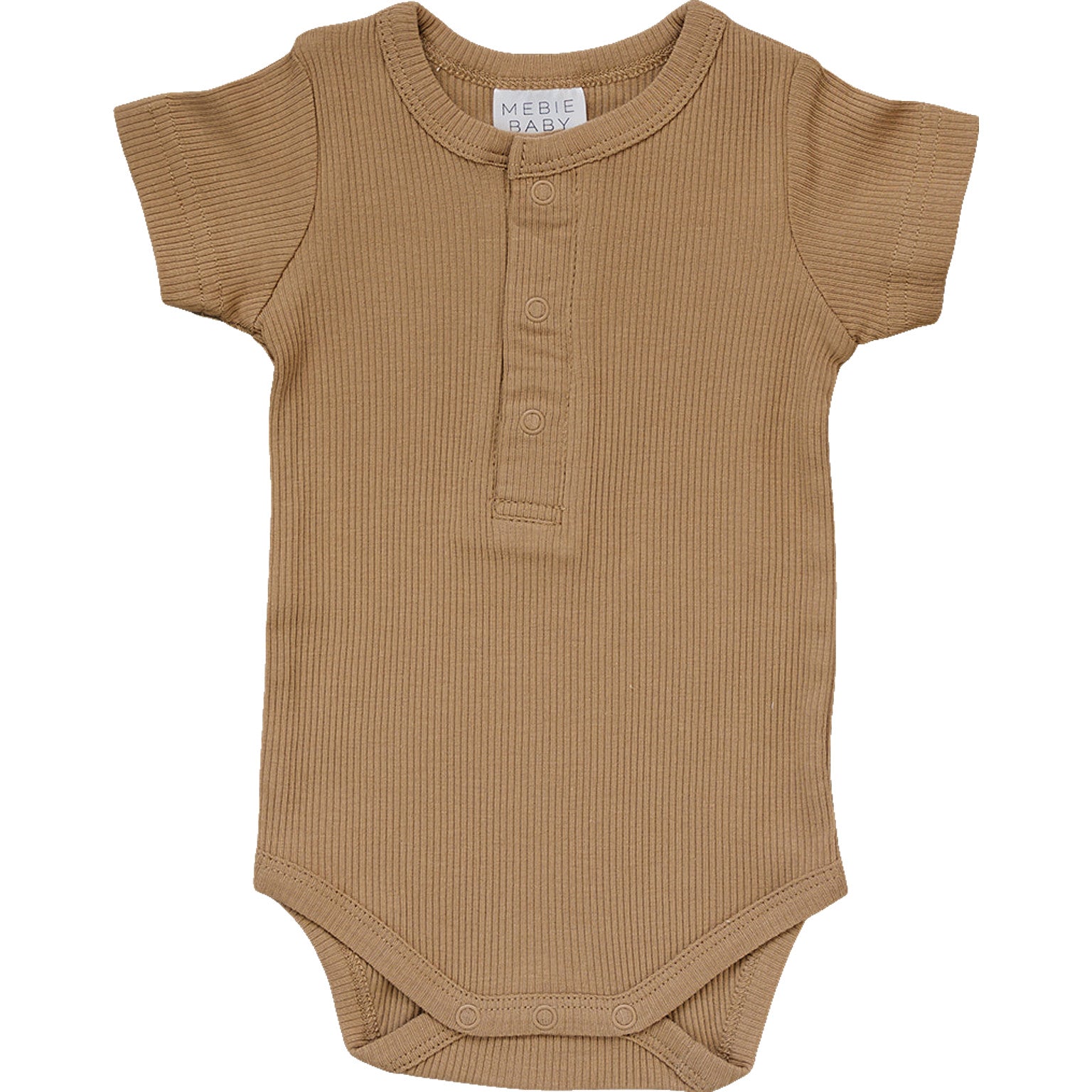 Cafe Organic Cotton Ribbed Snap Bodysuit - Tenth &amp; Pine - NB - Mebie Baby