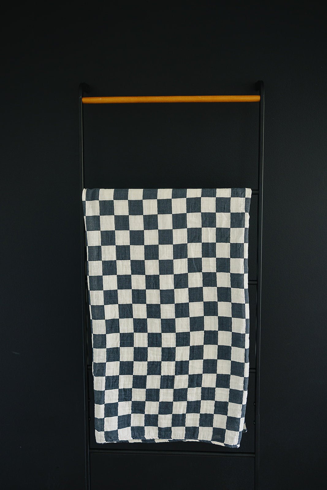 Charcoal Checkered Muslin Swaddle Blanket - Tenth &amp; Pine - 