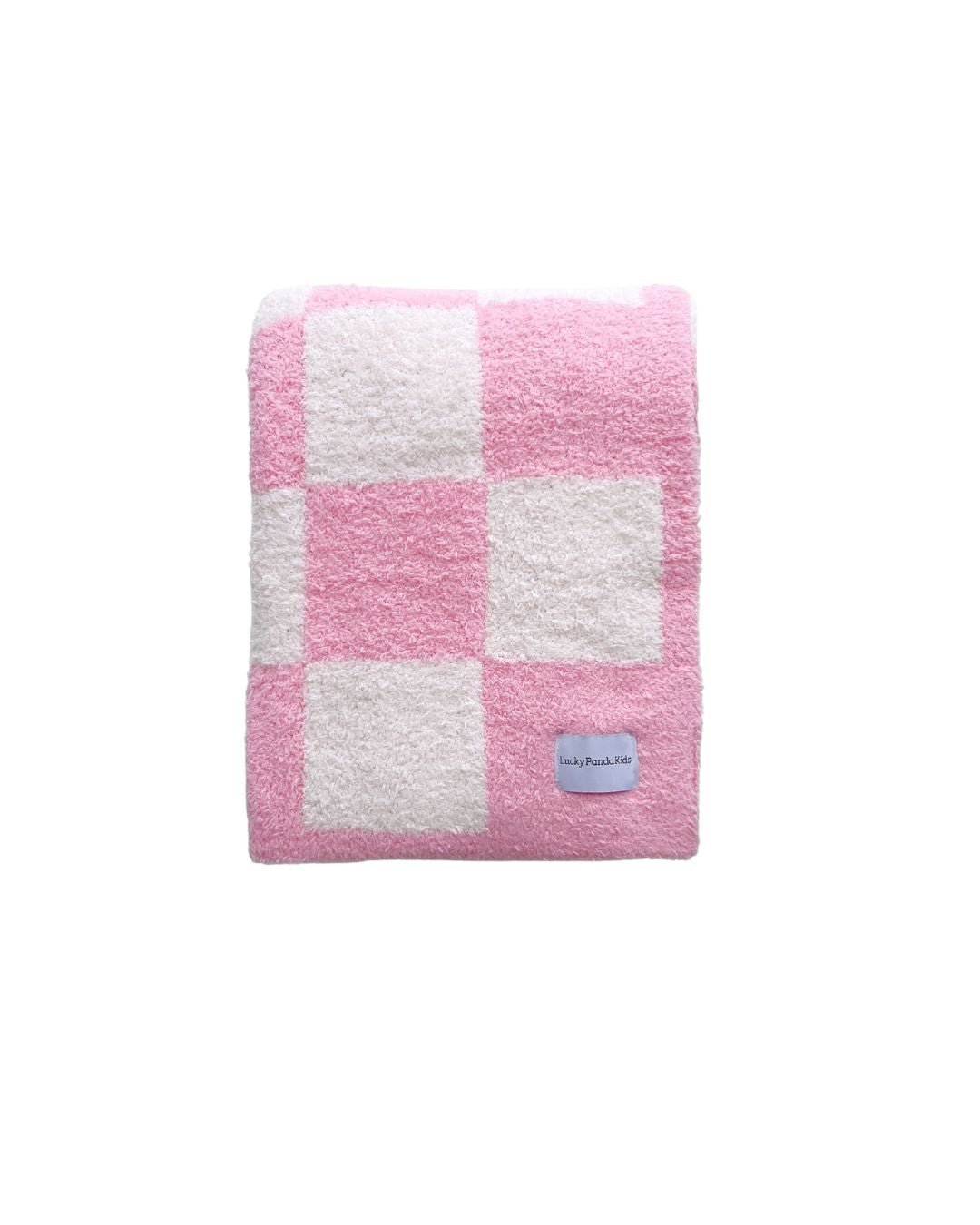 Checkered Plush Blanket | Pink - Tenth &amp; Pine - Plush Blanket - 