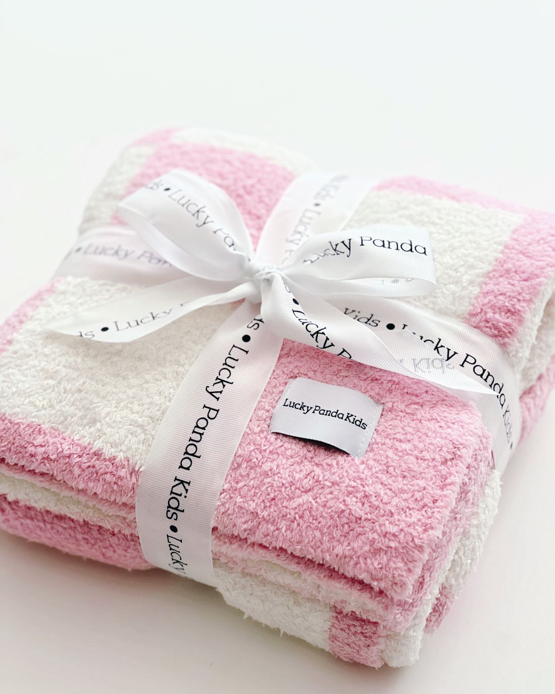 Checkered Plush Blanket | Pink - Tenth &amp; Pine - Plush Blanket - 