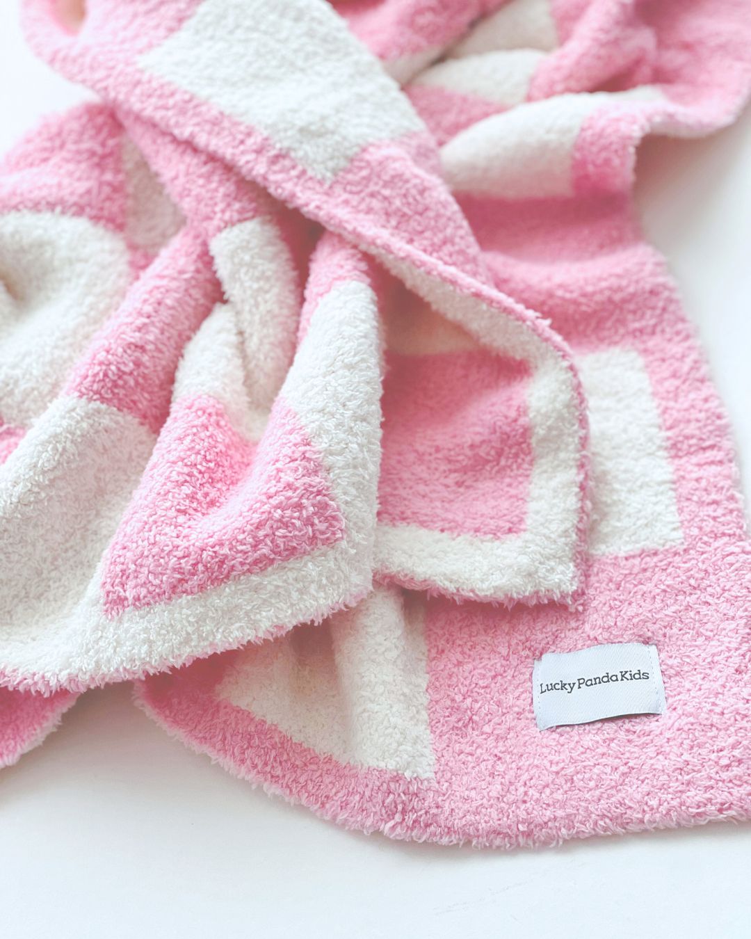 Checkered Plush Blanket | Pink - Tenth &amp; Pine - Plush Blanket - 