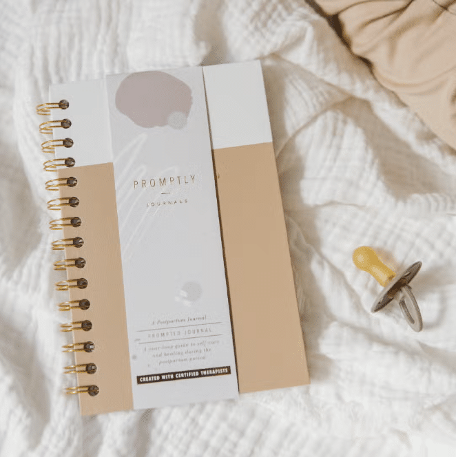 Coil - Bound Postpartum Journal (Cashew) - Tenth &amp; Pine - 