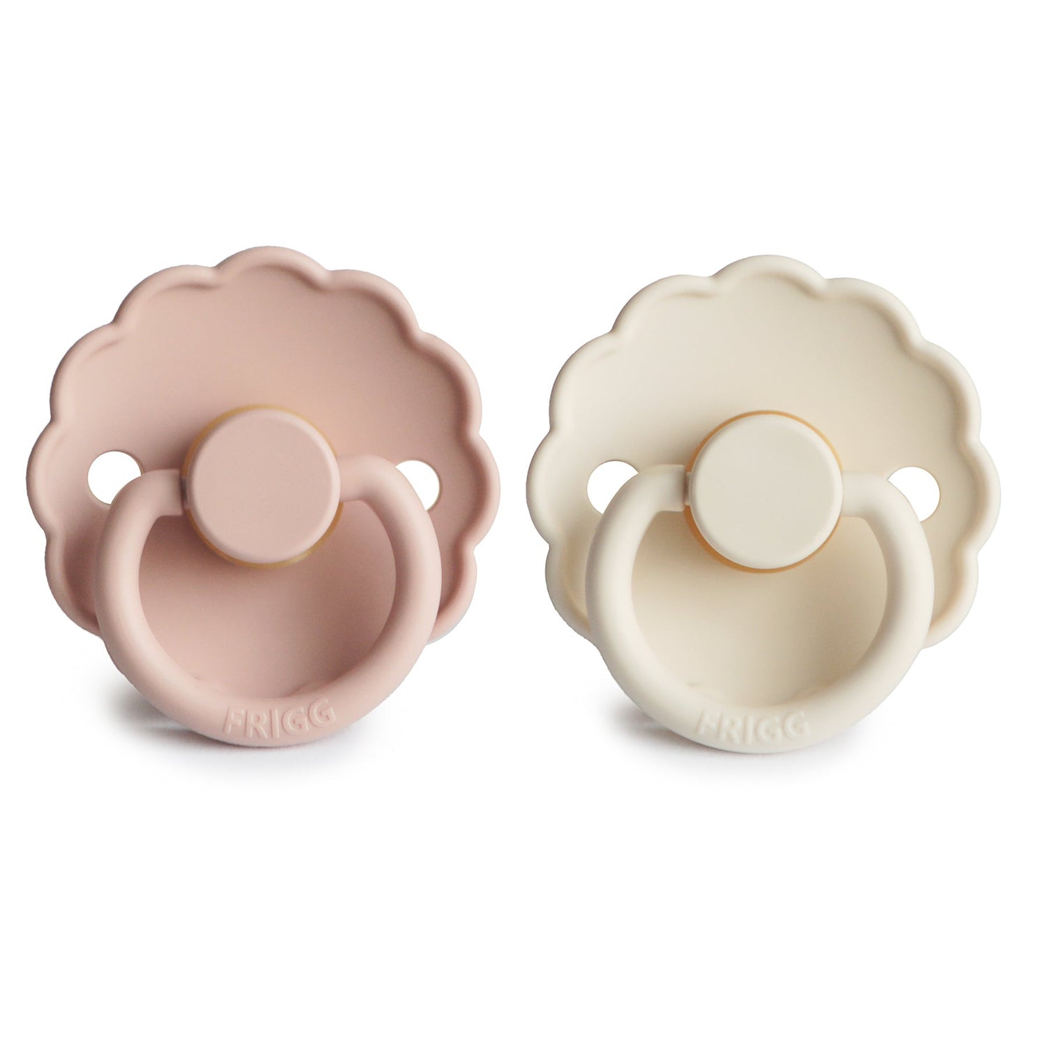 FRIGG Daisy Natural Rubber Pacifier 2 - Pack - Tenth &amp; Pine - FRIGG PACIFIERS - 6 - 18 months - Blush/Cream