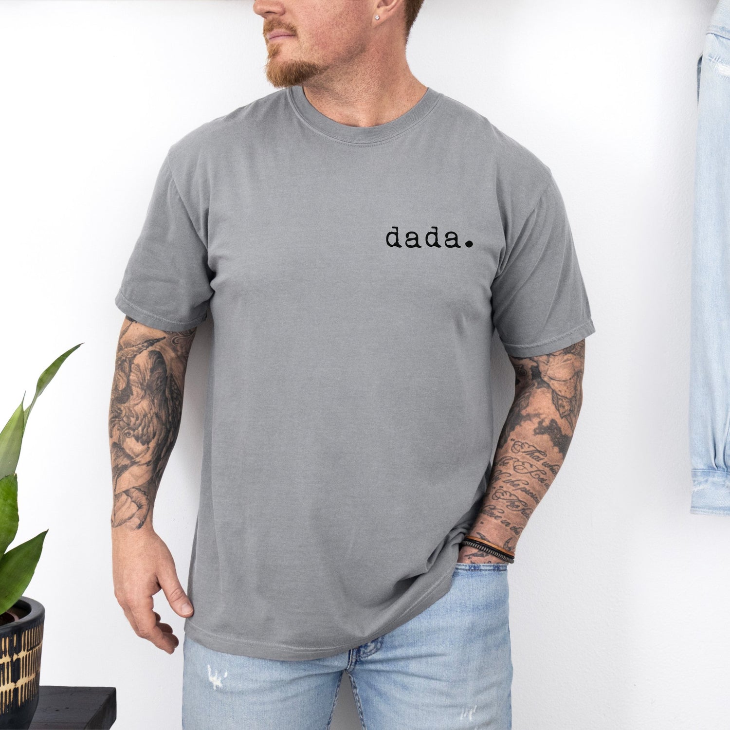 Dada T-shirt | Adult Short Sleeve Tee - Tenth &amp; Pine - Adult Tshirt - S - Grey