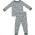 Dark Green Daisy Ribbed Bamboo Cozy Set - Tenth & Pine - Bamboo 2 Piece PJ - 6 - 12 - Mebie Baby