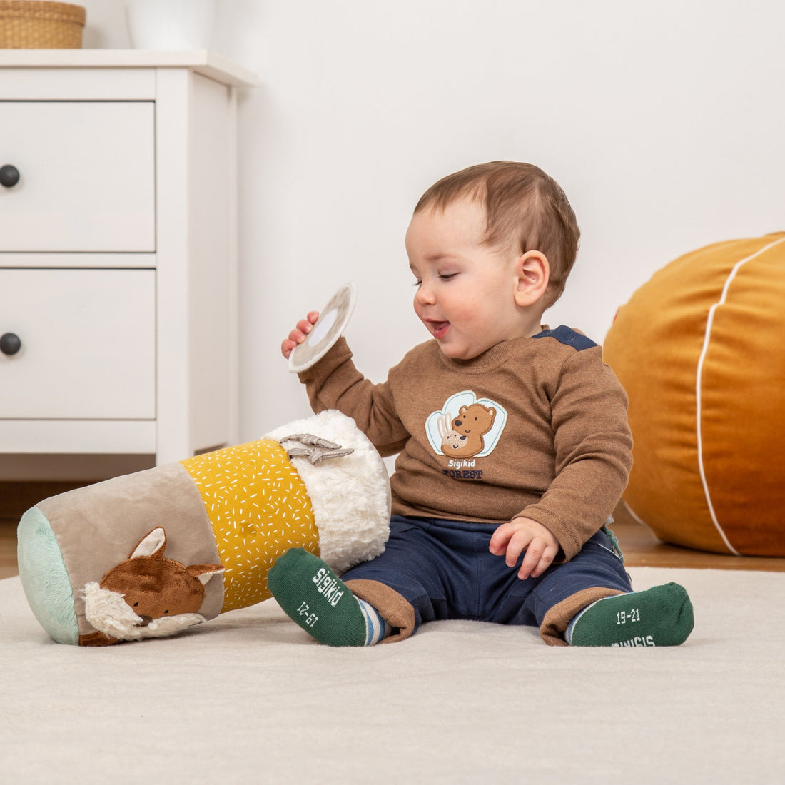 Fox Activity Roll with Rattle - Tenth &amp; Pine - Activity Toys - 