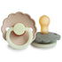 FRIGG Daisy Night Natural Rubber Pacifier 2 - Pack - Tenth & Pine - FRIGG PACIFIERS - 0 - 6 months - Portobello/Croissant